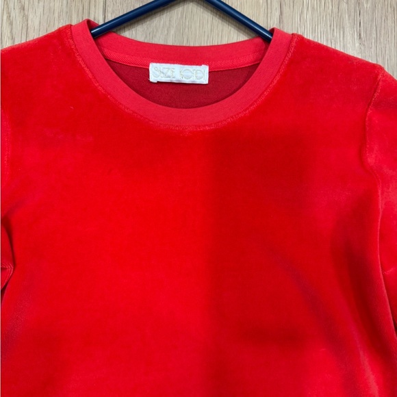 SUZI KONDI Red Velour Cropped Top - Picture 3 of 10